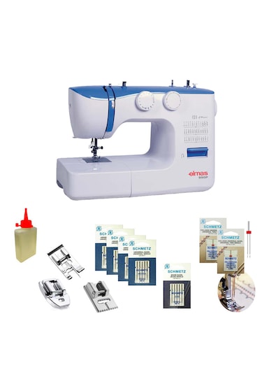 Elmas 990P Dikiş Makinesi Mavi + Ayak İğne Seti