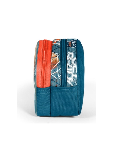 Coral High Kids Nefti Turuncu Basketbol Desenli İki Bölmeli Kalem Çantası 12084