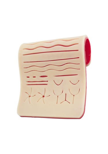 Edulaparoskopi 5 Adet Cerrahi Yara Silikon Sütür Pedi Yara Dikiş 19x9 Cm 7 Mm Eğitim Matı Travmatik Dikiş Pedi