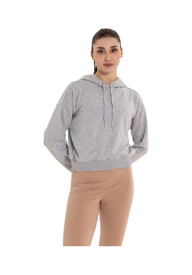 Inguz Kapüşonlu Hoodie Gri