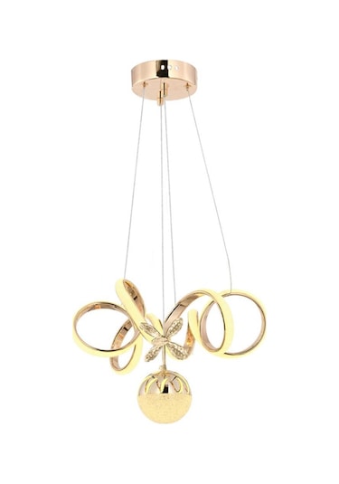 Eray Aydınlatma 9168-1 Gold Kristal Taşlı Led Avize Sarı