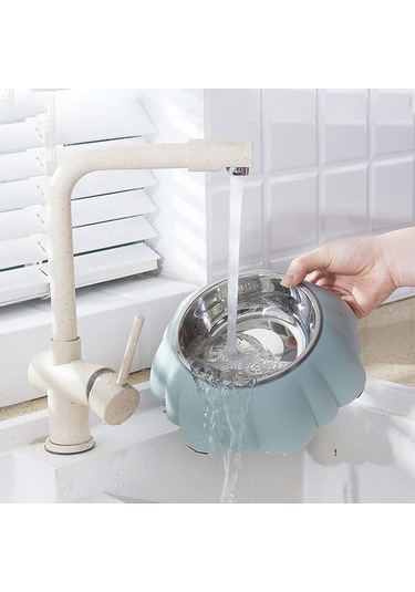 Sones Paslanmaz Çelik Plastik Kabak Yaratıcı Pet Mama Kasesi