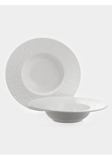 Magistro Derin Tabak Seti 2 Adet Çap 24,8 Cm Fray Porselen 344082582 Beyaz