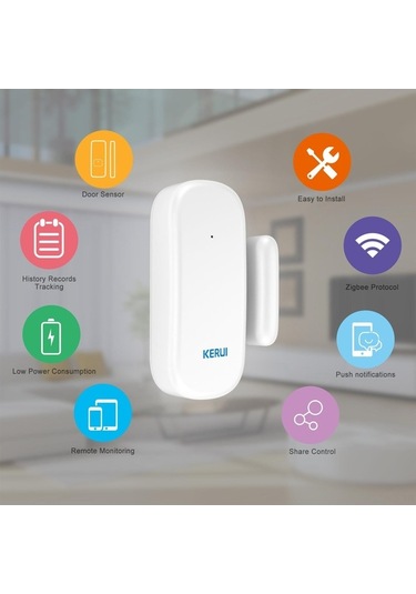 Moly Keruı Wifi Akıllı Kapı Pencere Sensörü - Uzaktan Kumanda, Ses Kontrol, Bildirimler, Smart Life Entegrasyonu