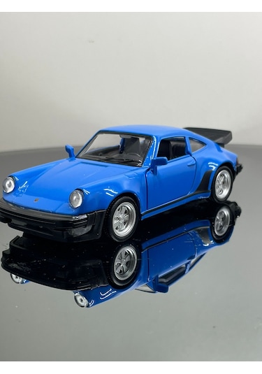 Porsche 911 Turbo 3.3 1:32 Ölçek Metal Çek Bırak Model Araba 12 Cm - Mavi