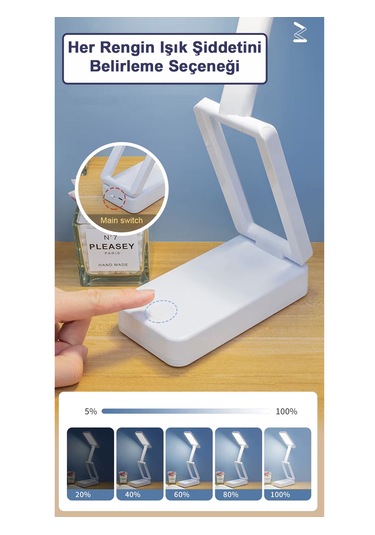 Greentech Masaüstü Şarjlı Katlanabilir Portatif LED Aydınlatma / GT-CL11G