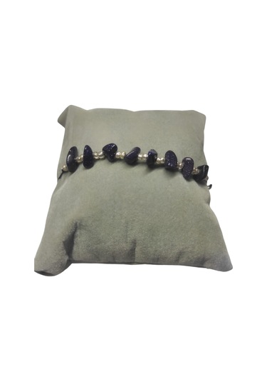 Doğal Taş Bileklik Yıldız Taşı Bileklik Ayarlanabilir İpli Siyah Yaldız Taş Kristalize Kırık Taş Şifalı Bileklik Siyah