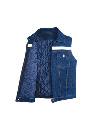 Kot İş Yeleği Kapitoneli Myform 9129 Sona Denim 12 Ons Renk Mavi