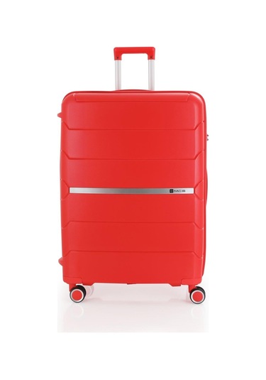 Mçs Polipropilen Valiz V366 75 Cm Büyük Boy Kırmızı Kırmızı