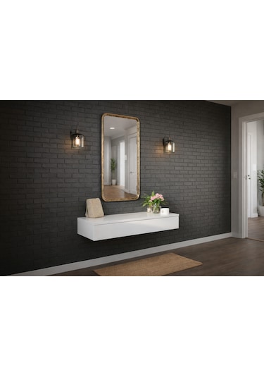 Mdf Makyaj Masası Ve Dresuar 100x30 Cm Çekmeceli Modern Tasarım Beyaz