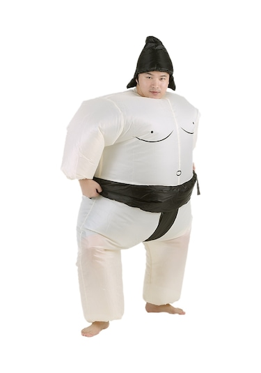 Hfambition Çocuklar İçin Japon Stili Sumo Şişme Kostüm - Halloween Cosplay Prop 1.2-1.45m Çok Renkli