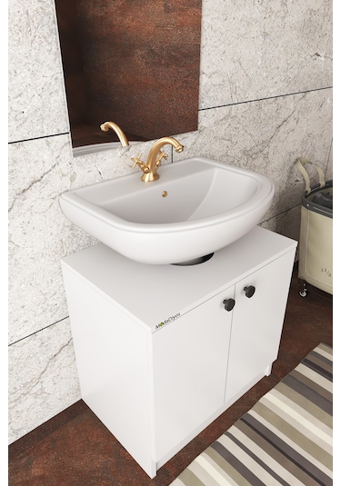 Modelisa Lavabo Altı Dolap, Banyo Dolabı - Mdf Beyaz