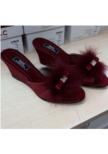 Gc Kaz Tüyü Yüksek Feta Bayan Terlik 170 Ekru