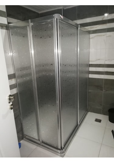 Teknesiz Mika Duşakabin Köşe Açılır Gümüş