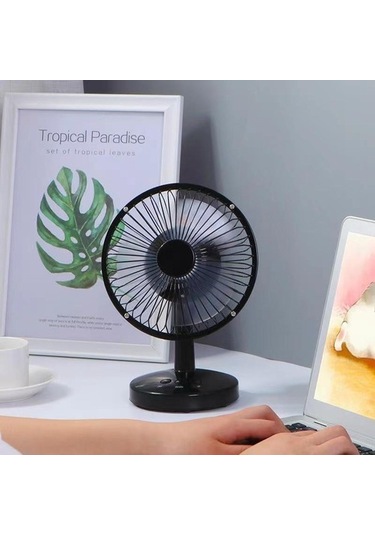 Masaüstü Usb Mini Fan - Bej Iufw3g Siyah