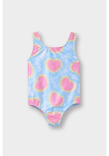 Defacto Kız Bebek Kalp Desenli Mayo C0788a525smer105