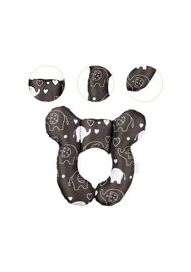 Dolıty Bebek Boyun Destek Yastığı Besleme Arabası Seyahat Siyah