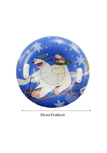 Homyl Şişme Kar Tüpü Kızak Aksesuarları Mavi Karikatür Mavi