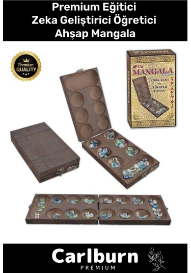 Premium Eğitici Zeka Geliştirici Öğretici Eğlence Aile Etkinlik Ahşap Mancala Kutu Oyunu