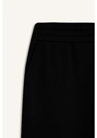 DeFacto Regular Fit Eşofman Altı İçi Polarlı Basic Düz Cepli Beli Bağcıklı Düz Paça D7836AX25SPBK81