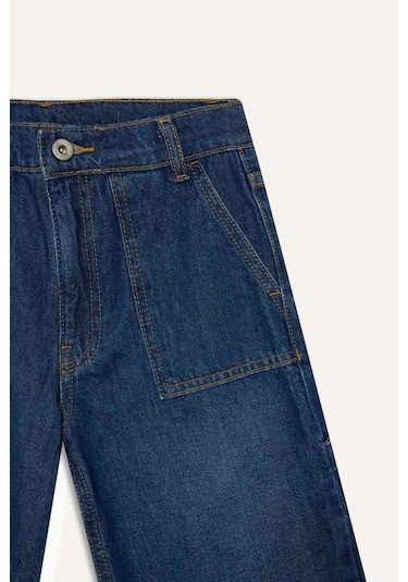 DeFacto Erkek Çocuk Wide Leg Geniş Bol Paça Jean Pantolon C4539A824AUNM28 Mavi