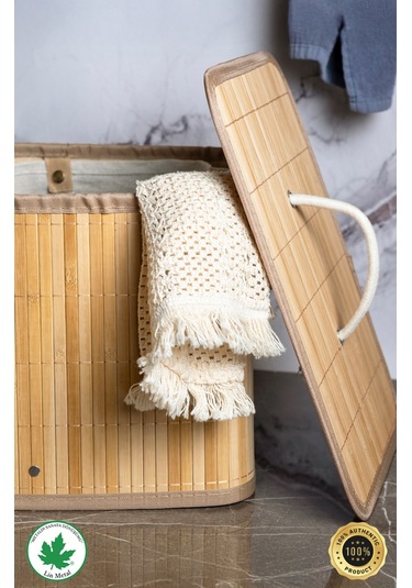 Dikdörtgen Kirli Sepeti Bambu Bambu