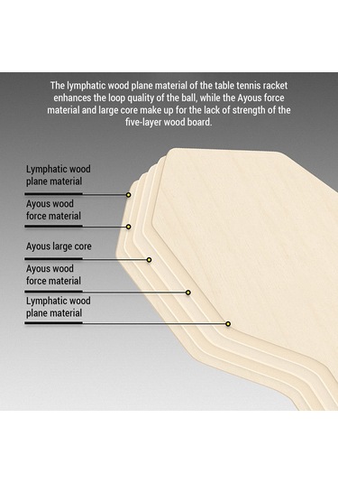 Ranyeek Altıgen Tasarım Bolı Es2 Ping-pong Raketi - Geniş Vuruş Alanı, Hız Ve Güç Artırıcı, Ergonomik Uzun Saplı Enine