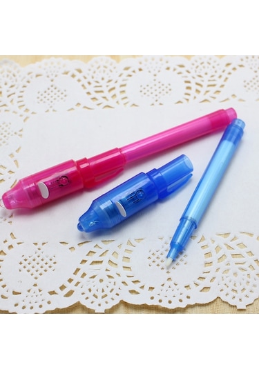 10 Pcs Yaratıcı Sihirli Uv Işık Görünmez Mürekkep Kalem İşaretleyici Kalem Mor Diğer