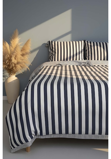 My Sleep Harbor Çift Kişilik %100 Pamuklu Nevresim Takımı 4 Parça Çok Renkli
