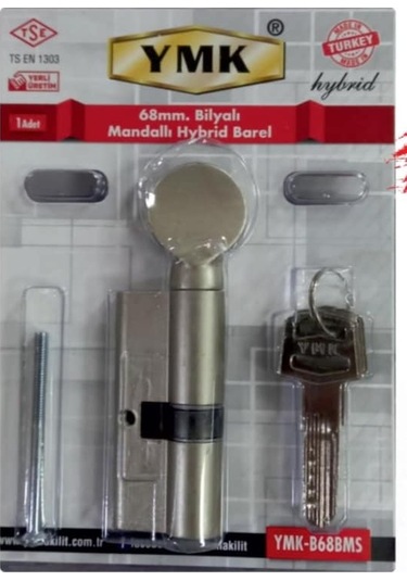 YMK 68 MM Bilyalı Topuzlu 3 Anahtarlı Sarı Renkli Barel