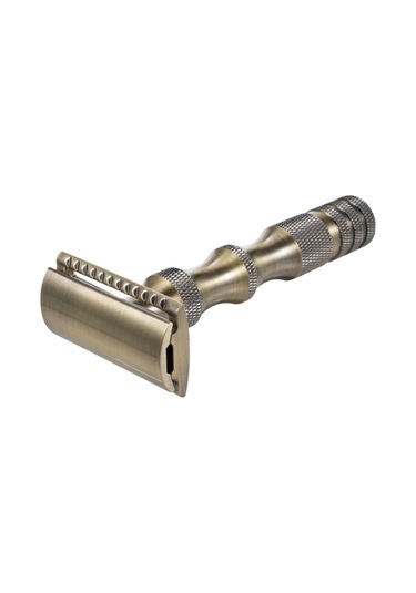 Gajeena Klasik Tasarım Metal Tıraş Bıçağı - Antik Bakır Renkli, Kaymaz Tutuş, Sade Ve Kontrollü Tıraş Deneyimi