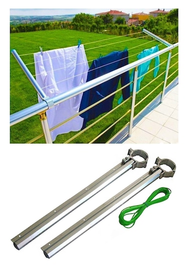 Made Balkon Korkuluğu Krom Çamaşırlık