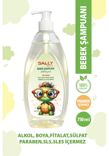 Sally Göz Yakmaz Parabensiz Bebek Şampuanı 750 Ml