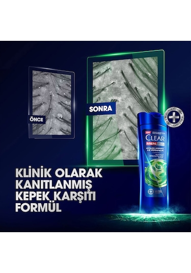 Clear Men Günlük Arınma ve Ferahlık Kepeğe Karşı Şampuan 3 x 350 ML