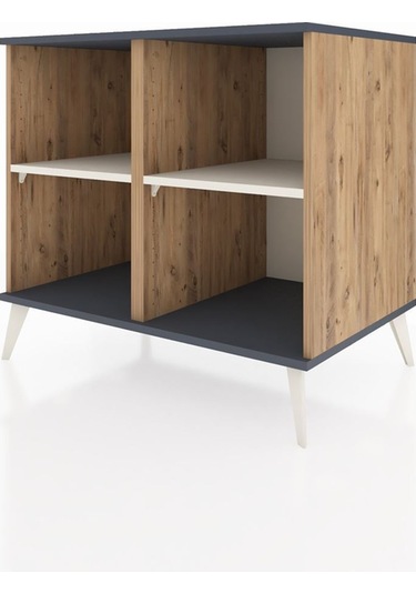Kronos Şifonyer 2 Raflı 88x59x80 Çam-antrasit/aytaşı Antrasit/aytaşı
