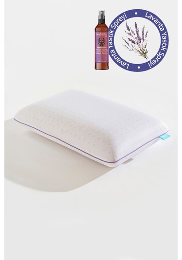Aroma Terapi Lavanta Visco Yastık Ve Yastık Spreyi Beyaz