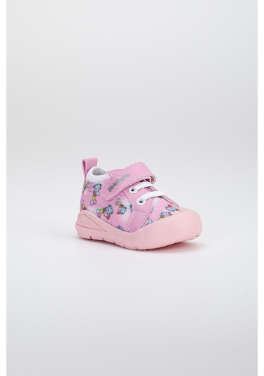 Şirinbebe Şiringenç Keten Fuşya Kız İlkadım Bebek Çocuk Ayakkabısı-2897-fuşya Fuşya