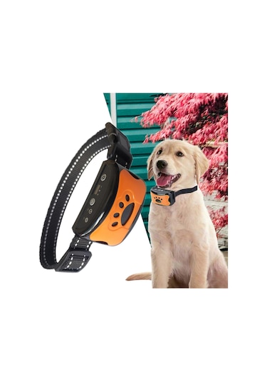 Homyl Köpekler Için Havlama Tasması 7 Seviye Turuncu