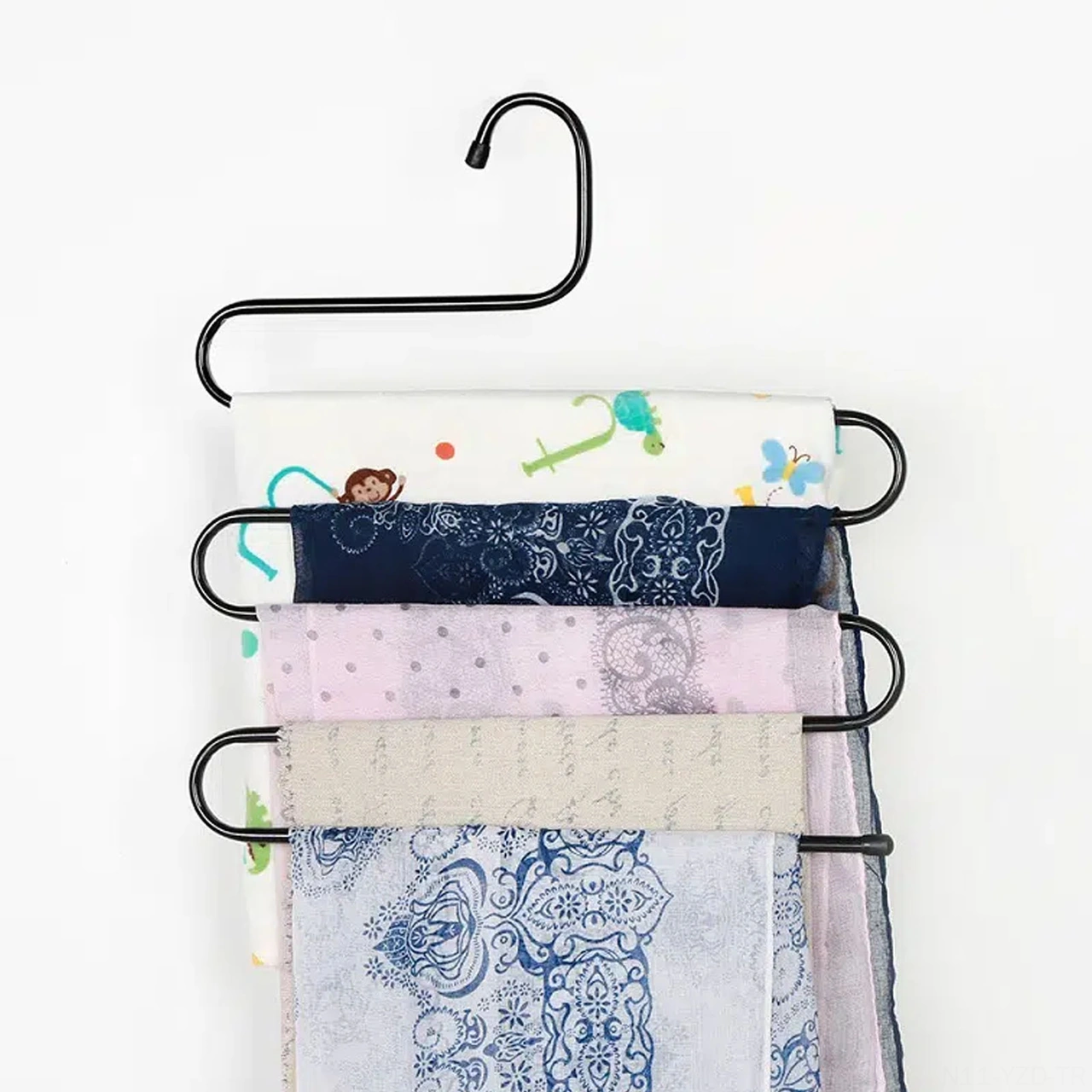 Yuntech01 Stainless Steel S-şekilli Çok Amaçlı Giyim Rafı - 5 Çift Pantolon, Eşarp, Kemer Saklama - Boşluk Tasarrufu, Dayanıklı Ve Pas Koruma Gümüş