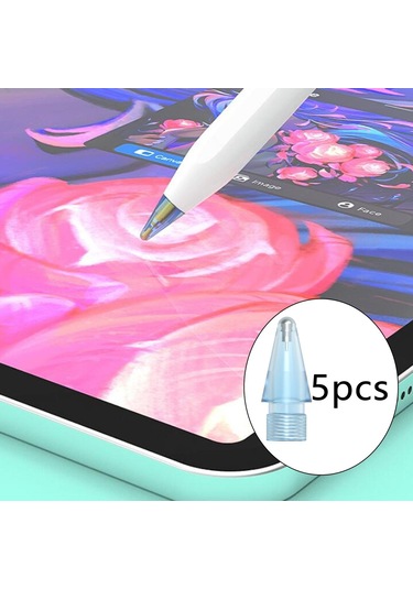 Homyl 5x Uyumlu Kalem Ucu 1. 2. Koruyucu Kılıf Apple Temiz-mavi