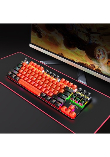 Geeksen Bajeal 87 Tuşlu Rgb Aydınlatmalı Mekanik Oyun Klavyesi - Mavi Switch İle Konforlu Yazım Deneyimi