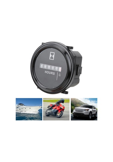 Tenfowee Endüstriyel Abs Saat Ölçer - Gemi, Jeneratör Ve Motorlar İçin Hassas Zaman Takibi, Kolay Kurulum, Dayanıklı Kabuk