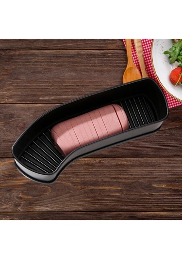 Homyl Muz Dilimleyici Salatalık Meyve Kesici Çok İşlevli Siyah