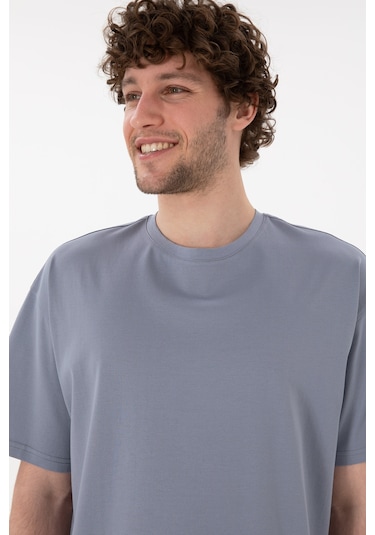 U.S. Polo Assn. Erkek Comfort Fit Bisiklet Yaka Mavi Merserize Basic Tişört 50313089-VR036 U.S. Polo Assn. Erkek Comfort Fit Bisiklet Yaka Mavi Merserize Basic Tişört 50313089-VR036