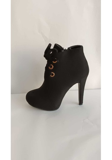 Kadın Nubuk Uzun Topuklu Ayakkabı Siyah