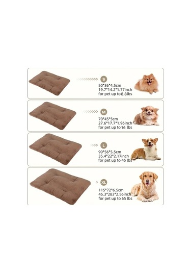 Gateesat Kalın 5 Katlı Kışlık Kutu Yatak 115x72cm Isıtmalı Yıkanabilir Köpek Kedi Battaniye