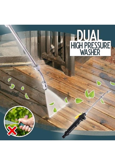 Vkemall Dual Yüksek Basınçlı Fırça, Elektrikli Temizleyici, Hızlı Ve Kolay Yüzey Temizliği, Ev, Araba, Bahçe Uygun