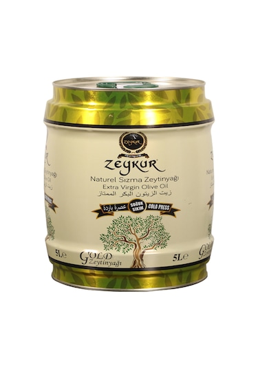 Zeykur Gold Soğuk Sıkım Zetinyağı Teneke 5 L