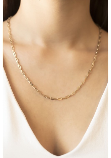 14 Ayar Altın Ataç Zincir Kolye 50 Cm N11.599