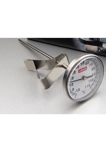 Dinosaurs Paslanmaz Cafe Anında Okundu Kahve Latte Buğulanmış Süt Köpükleme Termometresi